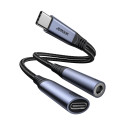 Joyroom SY-C02 – 2v1 DAC adaptér z USB-C na USB-C + 3,5mm jack – černý