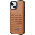 Pouzdro Audi MagSafe pro iPhone 15 Plus / 14 Plus – hnědé