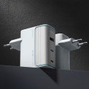 Cuktech AD1003EU 100W GaN 2x USB-C + USB-A Wall Charger with Cable - White
