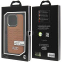 Pouzdro Audi s MagSafe pro iPhone 15 Pro - hnědá