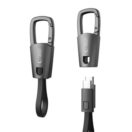 Kabel Tech-Protect Ultraboost DNA s přívěskem USB-C PD 60W / 3A - šedý