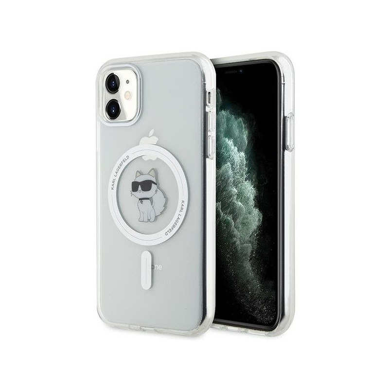 Kryt Karl Lagerfeld CHOUPETTE MagSafe pro iPhone 11 / XR - transparent