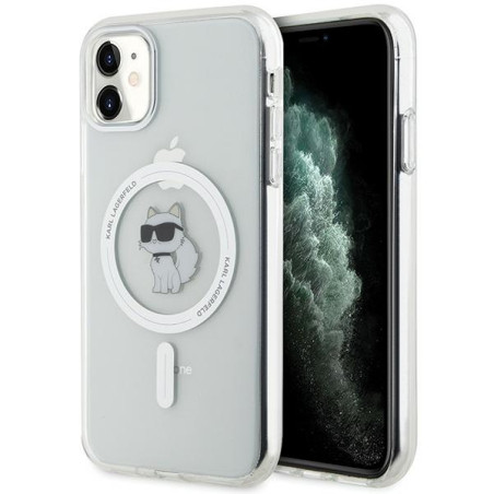 Kryt Karl Lagerfeld CHOUPETTE MagSafe iPhone 11/XR - transparent