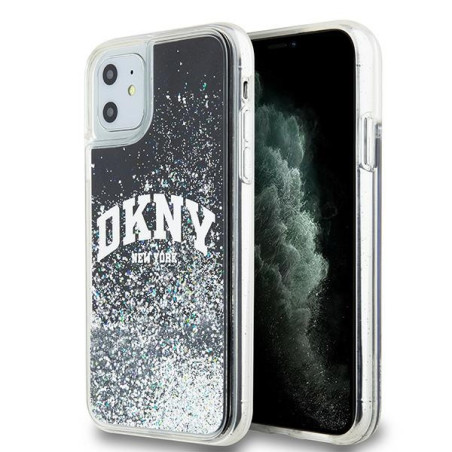 Kryt DKNY LIQUID GLITTER BIG LOGO iPhone 11 / XR - black