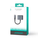 Joyroom SY-L02 – DAC adaptér Lightning na 2× Lightning (nabíjení + audio) – černý