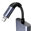 Joyroom SY-L02 – DAC adaptér Lightning na 2× Lightning (nabíjení + audio) – černý