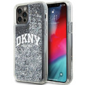 Kryt DKNY LIQUID GLITTER BIG LOGO pro iPhone 12 Pro/12 - černý