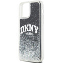 Kryt DKNY LIQUID GLITTER BIG LOGO pro iPhone 12 Pro/12 - černý