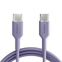 Kabel Puro ICON USB-C na USB-C 1,5 m - fialový