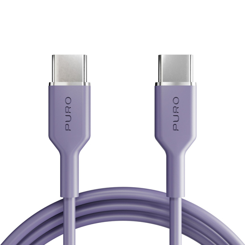 Kabel Puro ICON USB-C na USB-C 1,5 m - fialový
