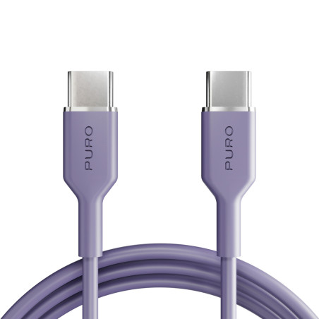 Kabel Puro ICON USB-C na USB-C 1,5 m - fialový