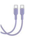 Kabel Puro ICON USB-C na USB-C 1,5 m - fialový