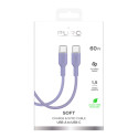 Kabel Puro ICON USB-C na USB-C 1,5 m - fialový