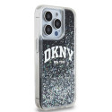 Kryt DKNY Liquid Glitter Big Logo pro iPhone 14 Pro - černý