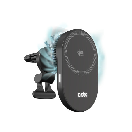 Držák SBS magnetický s bezdrátovou nabíječkou Qi2.2 25W s aktivním chlazením - černý