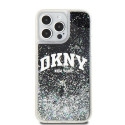 Kryt DKNY Liquid Glitter Big Logo iPhone 14 Pro Max - černý
