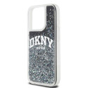 Pouzdro DKNY LIQUID GLITTER BIG LOGO iPhone 15 Pro černé