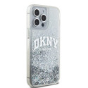 Kryt DKNY Liquid Glitter Big Logo pro iPhone 15 Pro - bílá
