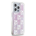 Kryt DKNY LIQUID GLITTER MULTILOGO iPhone 15 Pro - růžové