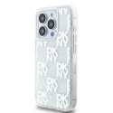Kryt DKNY Liquid Glitter Multilogo iPhone 15 Pro - white