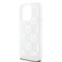 Kryt DKNY Liquid Glitter Multilogo iPhone 15 Pro - white