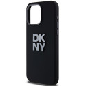 Kryt DKNY Liquid Silicone Metal Logo iPhone 15 Pro - černá