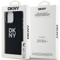 Kryt DKNY Liquid Silicone Metal Logo iPhone 15 Pro - černá