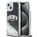 Kryt DKNY LIQUID GLITTER BIG LOGO iPhone 15 Plus/14 Plus - black