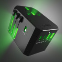 Adaptér SBS Universal GaN cestovní 70W 3x USB-C 2x USB-A s pouzdrem - černý