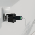 SBS Universal GaN Travel Adapter 70W 3xUSB-C 2xUSB-A with Case - Black