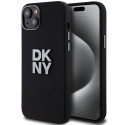 Kryt DKNY Liquid Silicone Metal Logo iPhone 15 Plus / 14 Plus černý