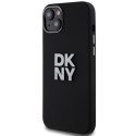 Kryt DKNY Liquid Silicone Metal Logo iPhone 15 Plus / 14 Plus černý