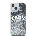 Kryt DKNY Liquid Glitter Big Logo iPhone 15/14/13 - černý