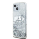Kryt DKNY Liquid Glitter Big Logo pro iPhone 15/14/13 - white