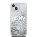 Kryt DKNY Liquid Glitter Big Logo pro iPhone 15/14/13 - white