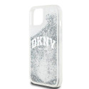 Kryt DKNY Liquid Glitter Big Logo pro iPhone 15/14/13 - white