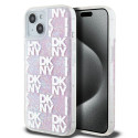 Kryt DKNY Liquid Glitter Multilogo pro iPhone 15/14/13 - pink