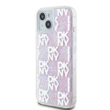 Kryt DKNY Liquid Glitter Multilogo pro iPhone 15/14/13 - pink