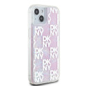 Kryt DKNY Liquid Glitter Multilogo pro iPhone 15/14/13 - pink