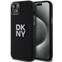 Kryt DKNY Liquid Silicone Metal Logo pro iPhone 15/14/13 - černý