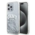 Pouzdro DKNY Liquid Glitter Big Logo iPhone 15 Pro Max – bílá