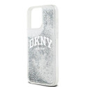 Pouzdro DKNY Liquid Glitter Big Logo iPhone 15 Pro Max – bílá