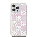 Kryt DKNY Liquid Glitter Multilogo pro iPhone 15 Pro Max - růžové