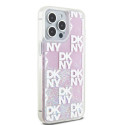 Kryt DKNY Liquid Glitter Multilogo pro iPhone 15 Pro Max - růžové