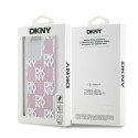 Kryt DKNY Liquid Glitter Multilogo pro iPhone 15 Pro Max - růžové