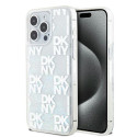 Kryt DKNY Liquid Glitter Multilogo iPhone 15 Pro Max - bílá