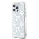 Kryt DKNY Liquid Glitter Multilogo iPhone 15 Pro Max - bílá