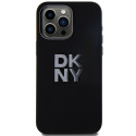 Kryt DKNY Liquid Silicone Metal Logo iPhone 15 Pro Max černý