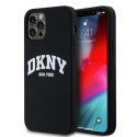 Kryt DKNY LIQUID SILICONE pro iPhone 12/12 Pro - black