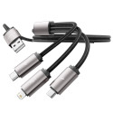 Kabel 3v1 Tech-Protect UltraBoost USB-A/microUSB, USB-C, Lightning 3,5 A 1 m Šedý
